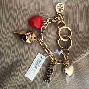 Authentic Tory Burch bag charm key chain